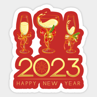 2023 New Years Eve Party Supplies Happy New Year Family Kids Sticker